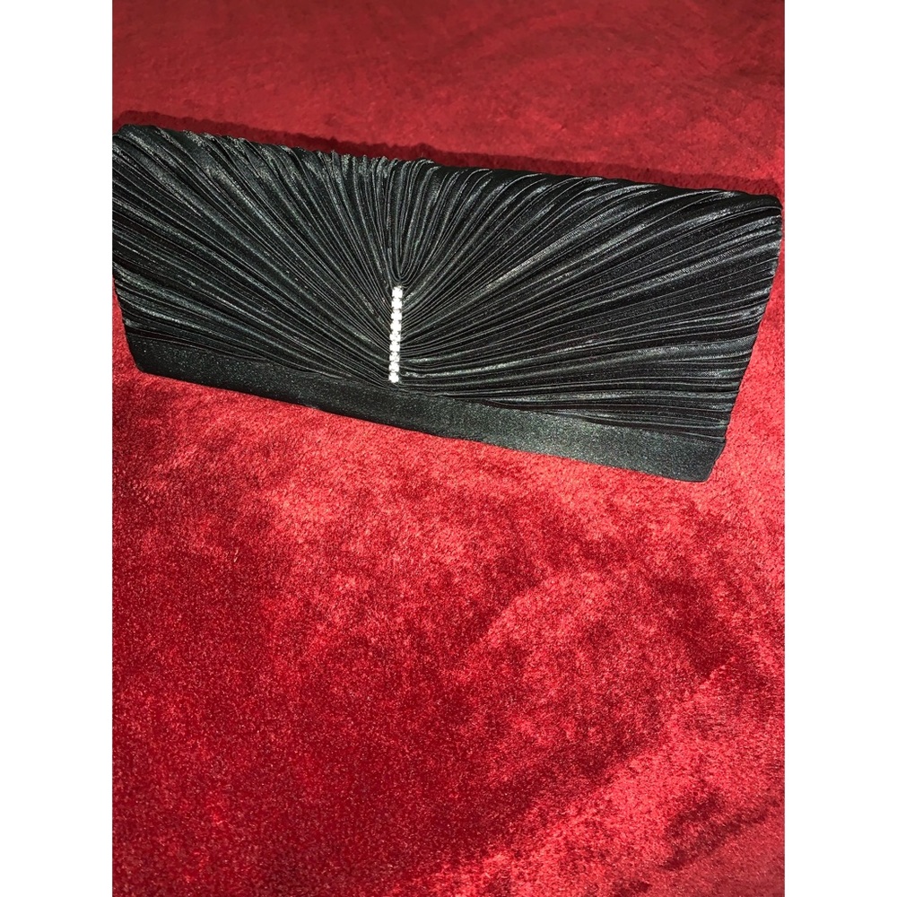 Black Satin Clutch Purse